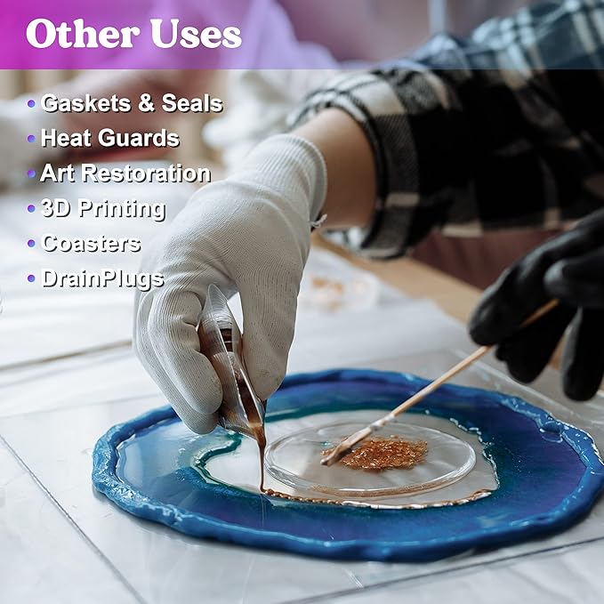 LET'S RESIN Silicone Putty, 1LB/40A Mold Making Kit, Non-Toxic, Strong & Flexible, Easy 1:1 Mixing Ratio for Reusable Silicone Molds, Resin, Soap