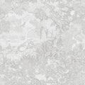 Heroad Peel and Stick Wallpaper Grey and White Vintage Forest Animals Floral Wallpaper Removable Self-Adhesive Contact Paper for Bedroom Living Room Cabinets Decoration Thicken Vinyl 17.3" x 393"