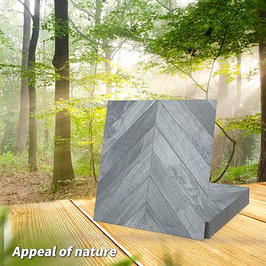 Art3d 10-Pack Herringbone Peel and Stick Vinyl Floor Tiles, 12" x 12" Self Adhesive Waterproof Wood Flooring Plank for Living Room, Kitchen, Bathroom, Bedroom, Cover 10 Sq. Ft, Grey