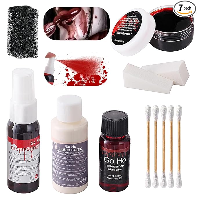 Go Ho Fake Blood Makeup for Special Effects,Set 1,BY078