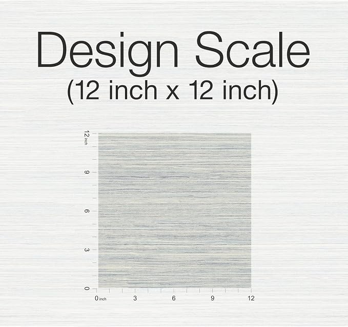 York Wallcoverings PSW1281RL Blue Cattail Weave Peel and Stick Wallpaper