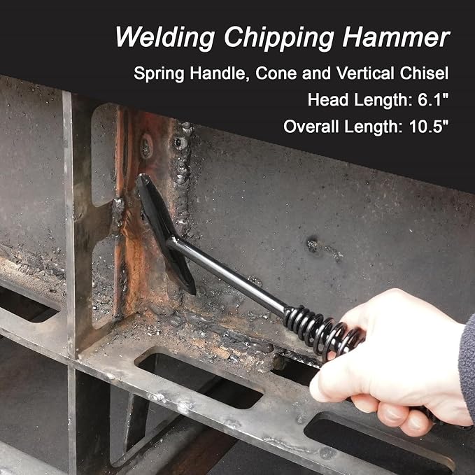 VASTOOLS Welding Accessories,6pc,Chipping Hammer 10.5",Leather Welding Gloves 13.5",6-in-1 Welpers Pliers 8",Wire Brush 11",Welding Magnet 50LB
