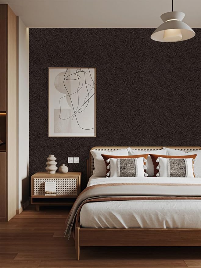 Brown Peel and Stick Self Adhesive Wallpaper Countertop Contact Paper | Removable Waterproof Bathroom 15.7" X 393.7" Kitchen Vinyl Wrap for Cabinet Countertops Wall Counter Top Paper