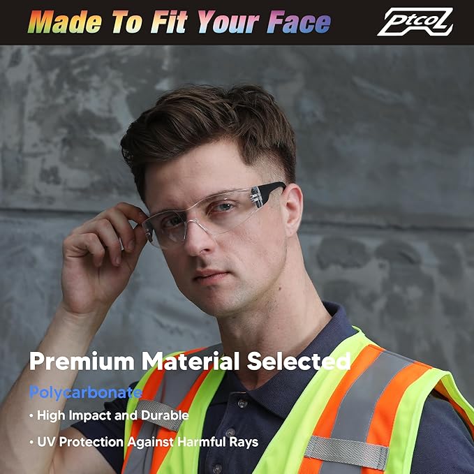 28 Pack Safety Glasses BLACK Frame (Bulk Pack of 24+4) Unisex Clear Anti-Scratch Protective Goggles Impact Resistant Lens Eyewear with ANSI Z87.1 Certified for Construction, Shooting and Laboratory