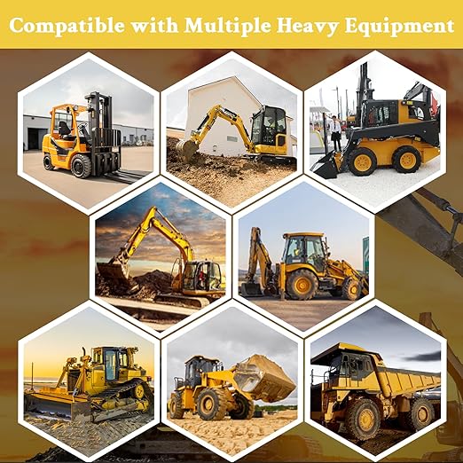 50 Heavy Equipment Keys Master Set, Construction Machine Keys Set for Caterpillar Cat John Deere Komatsu Volvo Bobcat Kubota JCB Case New Holland Hitachi Hyster Yanmar Takeuchi