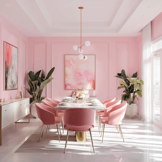 EVOLVE Paint & Primer: Environment-friendly, Low Sheen with One-coat Coverage for Interior & Exterior surfaces (Posy Pink, 5-Gallon)