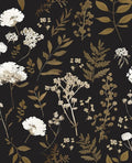 Laatse Dark Floral Wallpaper Peel and Stick Boho Wallpaper 17.5in x 118in Vintage Leaf Contact Paper Vinyl Waterproof Self Adhesive Leaf Botanical Wall Paper for Bedroom Walls Kitchen Cabinet