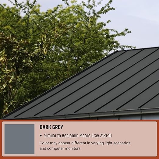 Liquid Rubber Color Roof Sealant- Elastomeric Waterproof Coating for Flat, Low-Slope & Metal Roofs, Flexible UV-Stable Membrane, Dark Gray, 1 Gallon