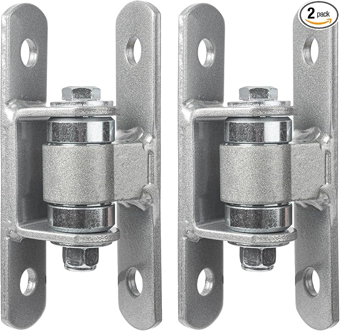 Heavy Duty Bolt on Sealed Bearing Outdoor Gate Hinges - Bolt onto Gate and Post for Large Heavy Driveway Gates Up to 1100 Pounds, Adjustable Yoke Pivot CI3700 Gate Hinge (Sold as a Pair)