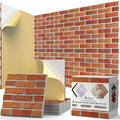 24Pack Acoustic Panels, 12"×12"×0.4" Self-Adhesive Brick Sound Proof Foam Panels for Walls, High Density Soundproof Wall Panels, Sound Absorbing Panels for Recording Studios, Offices, Red