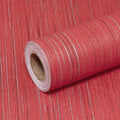 Burgundy Red Grasscloth Peel and Stick Wallpaper Texture Contact Paper 15.7"x300" Vintage Wallpaper Removable Waterproof Wall Paper for Room Walls Cabinets Furniture Drawers Desk