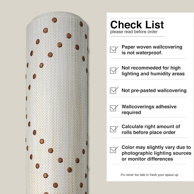 Ansehan Hand-Crafted Wallcovering HA3001 Droplets 36" W x8 Yard L Textured, Modern, Non Prepasted Natural Home Décor for Living Sapce, Sandstone/Gray/Bronze Gold