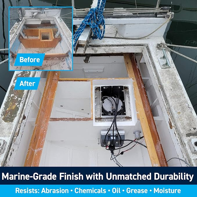 TotalBoat TotalBilge Epoxy Based Bilge Paint for Boat Bilges, Bulkheads, Engine Rooms and Locker Areas (Gray, Gallon)