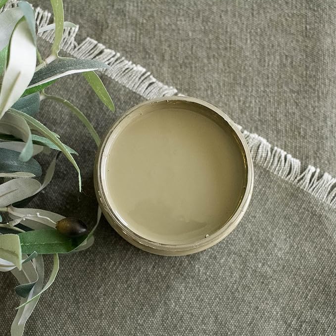 Dixie Belle Silk All-in-One Mineral Paint - Hampton Olive (16oz) - Olive Green Water Based Built-In Primer + Topcoat for Wood + Metal - Durable Furniture Paint - Low Reflective Finish