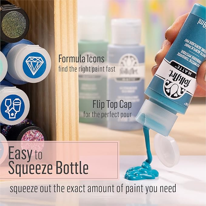 FolkArt Acrylic Paint, 2 oz, Hot Saffron, 2 Fl Oz