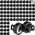 Yookeer 80 Pieces Magnet Zip Tie Mount 22 mm Heavy-duty Magnetic Zip Tie Mounts 22LBS Strong Multipurpose Wire Cable Holder Mount for Home Office Wire Management Marine Electrical Wiring