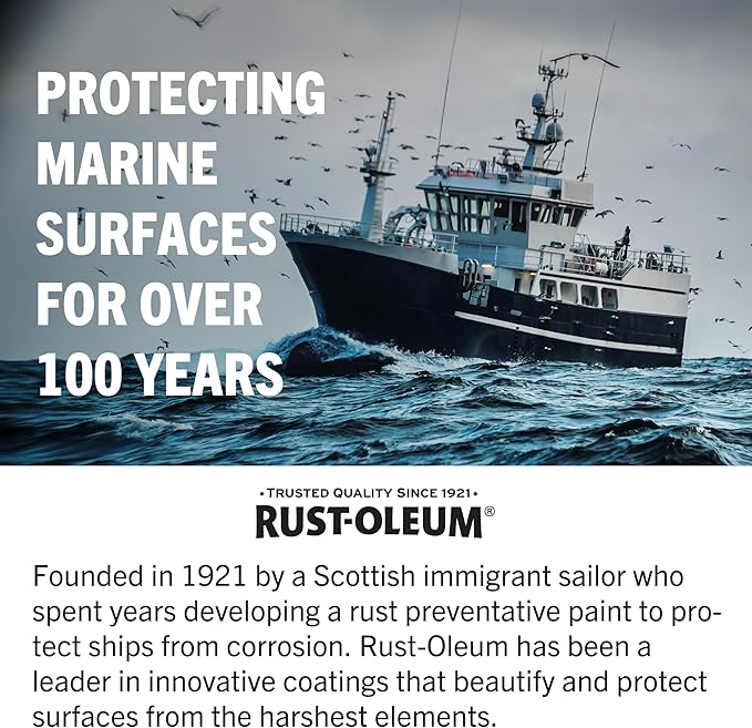 Rust-Oleum 207006 Marine Coatings Topside Paint, Quart, Black