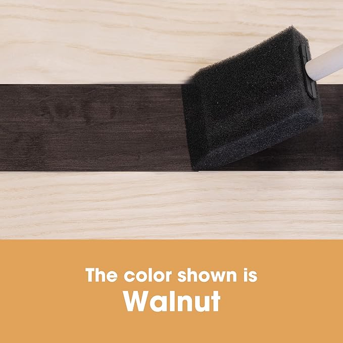 Furniture Clinic Wood Stain | Water Based | Fast Drying, Low Odor, & Non-Toxic | Multiple Finishes | for Indoor & Outdoor Furniture and More | Walnut (85 Fl Oz / 2500ml)