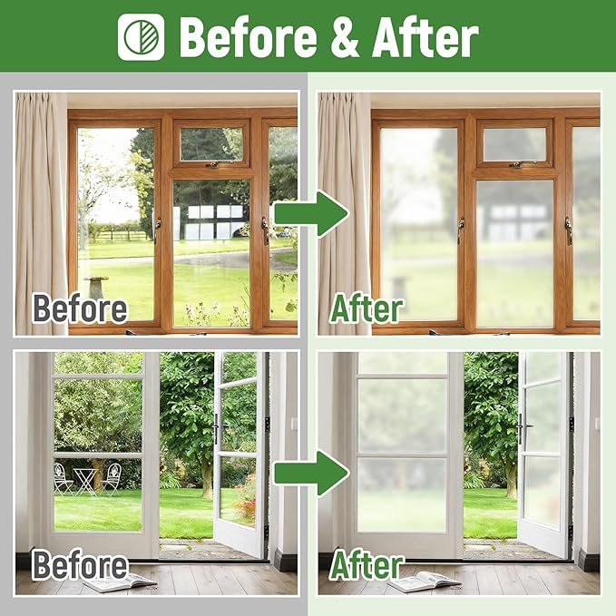 Frosted Glass Paint, Frosted Glass Paint Kit Waterproof UV Resistant Frost Paints for Window Privacy Film Windows Frosting for Home Bathroom Door Kitchen Office Window Privacy Frosting 5oz