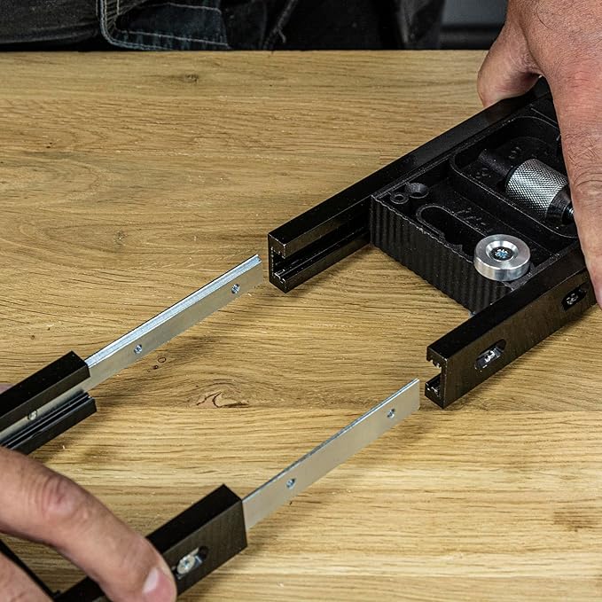 Trend Door Installation Kit with 9ft AnyDoor Hinge Jig, Foot Operated Door Lifter, Door Stand and Router Bit, Adjustable for Standard Door Sizes, H/JIG/D/B1