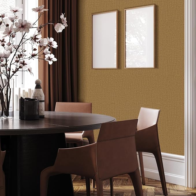 WADILE Grasscloth Peel and Stick Wallpaper 15.7in x 787.4in, Textured Contact Paper for Cabinets, Faux Linen Wall Paper Pull and Stick, Fabric Vinyl Wallpaper Self Adhesive Coffee | Textured contact paper, Faux linen, Vinyl material, Cabinets, Self adh...