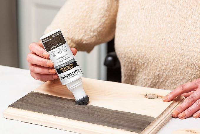 Varathane 368029-4PK Less Mess Wood Stain and Applicator, 4 oz, Dark Walnut, 4 Pack