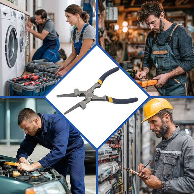 Professional 8" Weliding Pliers, Sharp MIG Pliers for Rust Resistant, Long Nose with Anti-slip Handle - Durable and Effecient (1PCS)
