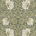 HAOKHOME Vintage Floral Wallpaper Peel and Stick Botanical Sage Green/Yellow Wall Murals Home Kitchen Bedroom Decor by William Morris 17.3in x 6.6ft