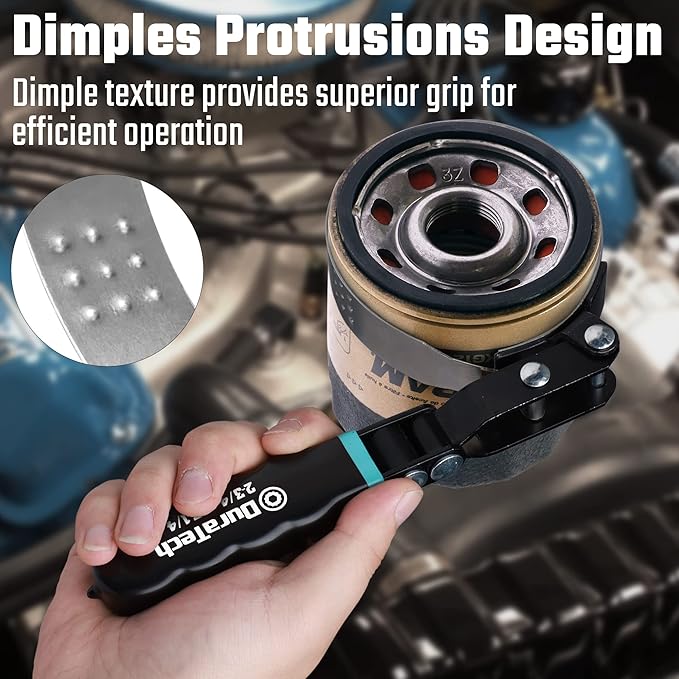 DURATECH Small Swivel Oil Filter Wrench, Fits Filters 2-3/4" to 3-1/4" | Oil Filter Removal Tool,Perfect for Car Repair Tools