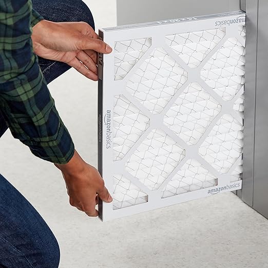 Amazon Basics 14x20x1 Air Filter, MERV 8 AC Furnace Filters, Allergy Control, Electrostatic, Removes Dust Pollen and Lint, 6-Pack (Actual Size: 13.75" x 19.75" x 0.75")