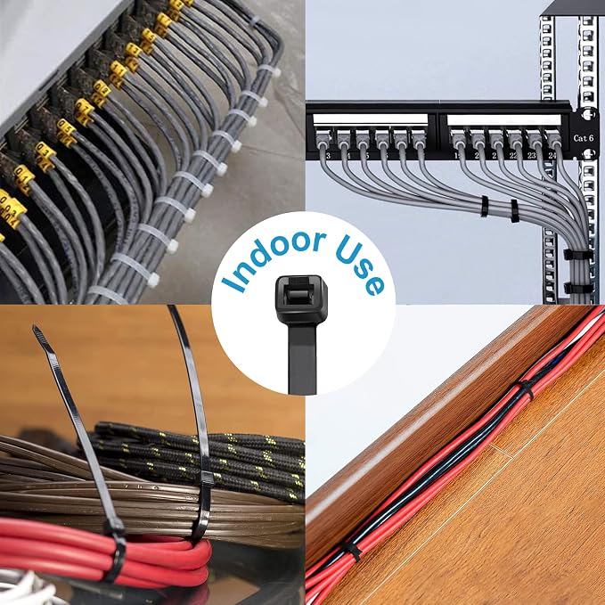 Zip Ties 14 inch (4000 Pack), 50 lb, UV Resistant Cable Ties, Black Wire Ties, Tie Wraps, SKALON