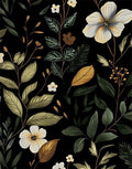Dark Green Floral Leaf Vintage Wallpaper Peel and Stick 17.5''x118'' | Self Adhesive/Removable/Waterproof/Thick Vinyl Contact Paper for Bathroom Bedroom Shelf Cabinet Drawer,Prepasted,Easy Peel