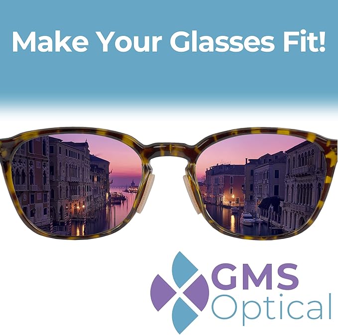 GMS Optical Symmetrical Self-Adhesive Soft Foam Nose Pads for Glasses, Sunglasses, and Eye-Wear, and More - Great for Plastic Frames – 15mm (15 Pair, Peach)