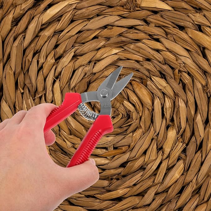 Operitacx Rattan Basket Weaving Tool Set 7.4 Inch Hand Tools with Prying Knife for Cane Webbing and Wicker Repair Kit Basket Making Supplies