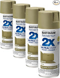 Rust-Oleum 334077 Painter's Touch 2X Ultra Cover Spray Paint, 12 oz, Satin Oregano (Pack of 4)