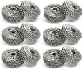 waltyotur 3600 Count Stainless Steel Coil Roofing Ring Shank Siding Nails 15-Degree Collated Wire Coil 2 Inch, 0.09 Inch Ring Shank, Small Cap Coil Stud Siding Nails