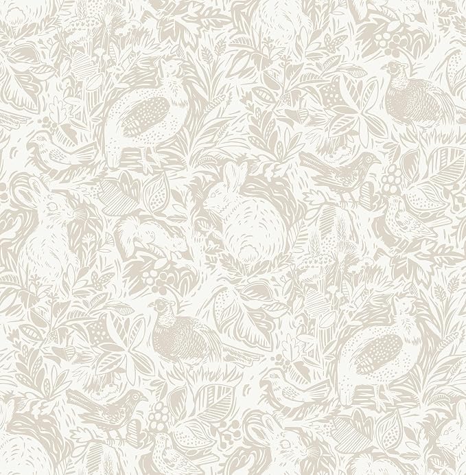 NuWallpaper by WallPops Cream Terrene Peel & Stick Wallpaper, NUS4304