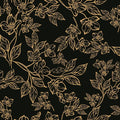 Ismoon Floral Peel and Stick Wallpaper Vintage Black and Gold Contact Paper Dark Stick on Wallaper Removable Self Adhesive Wall Paper for Cabinets Shelf Drawer Bedroom Vinyl Roll 17.3x196in