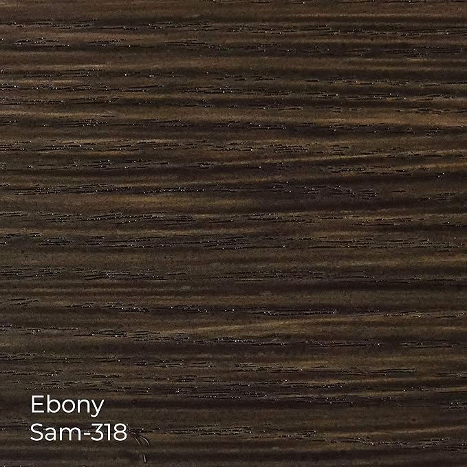 SamaN Interior One Step Wood Seal, Stain and Varnish – Oil Based Odorless Dye - Protection for Furniture and Fine Wood (Ebony SAM-318, 8 oz)