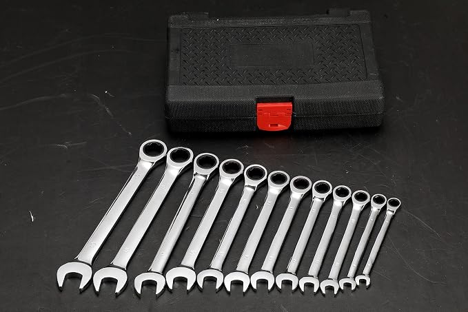 FLZOSPER 13mm Metric Ratchet Wrench,Box End Head 72-Tooth Ratcheting Combination Wrench Spanner