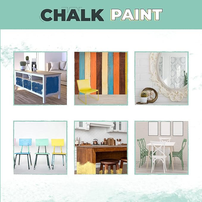 Chalk Paint for Furniture 25 fl.Oz. (750ml) + Special Chalk Paint Brush - Furniture Paint no Sanding or Priming - Chalk Finish Wood Paint - DIY Projects Home Decor & Improvement (PASTEL PINK)