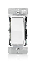 Leviton Decora Slide Dimmer Switch for Dimmable LED, Halogen and Incandescent Bulbs, DSL06-1LZ, White with Ivory and Light Almond Faceplates (Pack of 10)