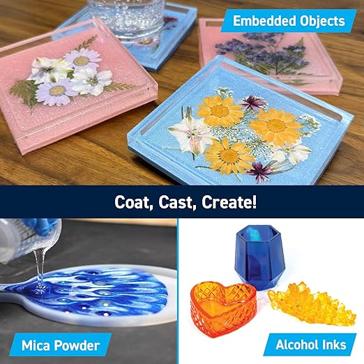TotalBoat Table Top Epoxy Resin Kit - 1 Gallon Crystal Clear Epoxy with High Gloss & UV-Resistance - Easy 1:1 Ratio for Bar and Table Coating, Woodworking, and Resin Art Casting