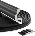 60FT Kerf Weather Stripping Door Seal Sound Proof Weather Strips Seal Strip for Front Door Frame Soundproofing Exterior Door Insulation Gasket (with 4 Door Corner Seals)