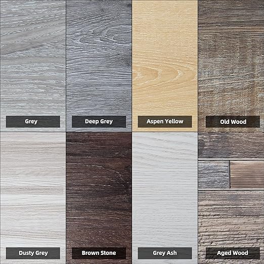 Art3d Peel and Stick Floor Tile Vinyl Wood Plank Samples Set of 8, Rigid Surface Hard Core Easy DIY Self-Adhesive Flooring
