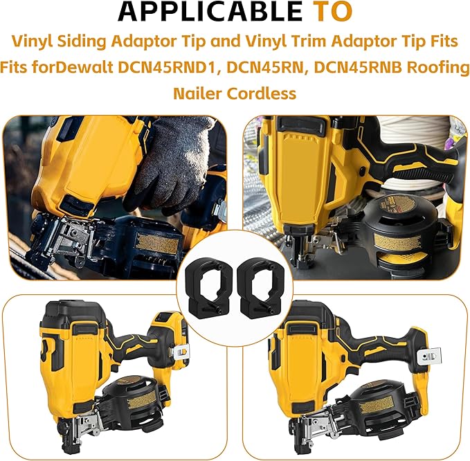 2025 Upgrade DCN45RN Vinyl Siding Adaptor Tip, B Style Siding Nailer Adapter for Dewalt 20V Cordless Roofing Nailer DCN45RND1, DCN45RNB – 2 Pack