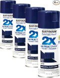 Rust-Oleum 334041 Painter's Touch 2X Ultra Cover Spray Paint, 12 oz, Gloss Navy Blue (Pack of 4)