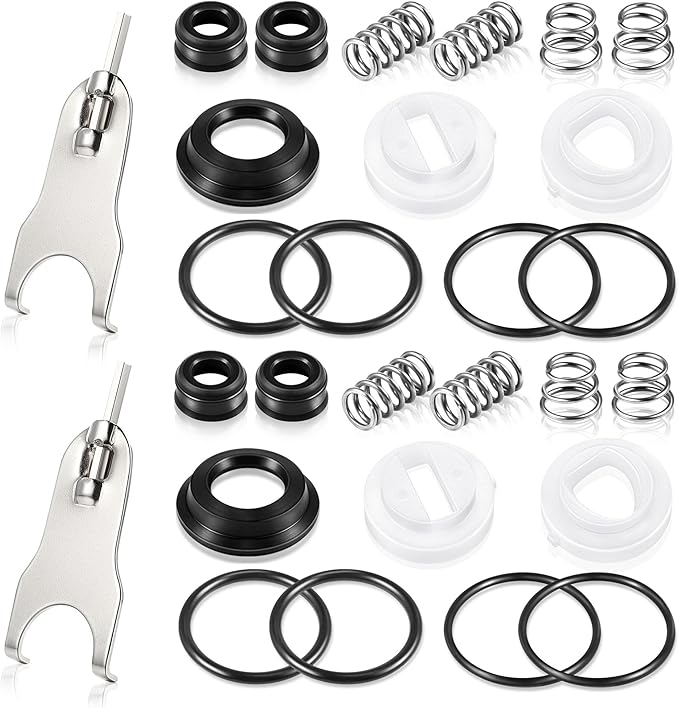Dreyoo 2 Pack Bathroom Shower Faucet Repair Kit, Compatible with Delta/Peerless #RP3614 and Danco 88103, Compatible with Delta/Peerless Single Handle Faucets, #70 and #212 Ball, Stainless Steel