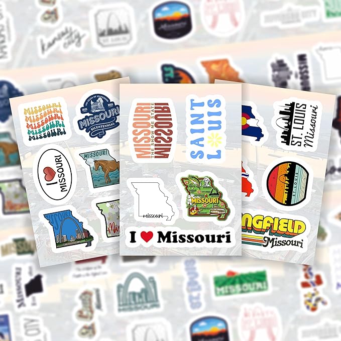 BulbaCraft Missouri Sticker for Water Bottle and Laptop - State Souvenirs, Decorations & Gifts, Waterproof Vinyl Decals, Gifts for Women & Men