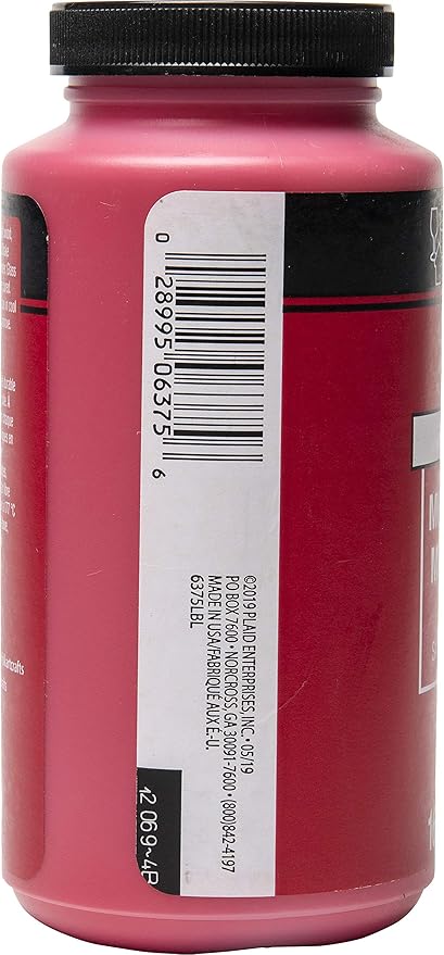 FolkArt Multi-Surface Satin Acrylic Paint in Assorted Colors, 16 oz, Apple Red 16 Fl Oz
